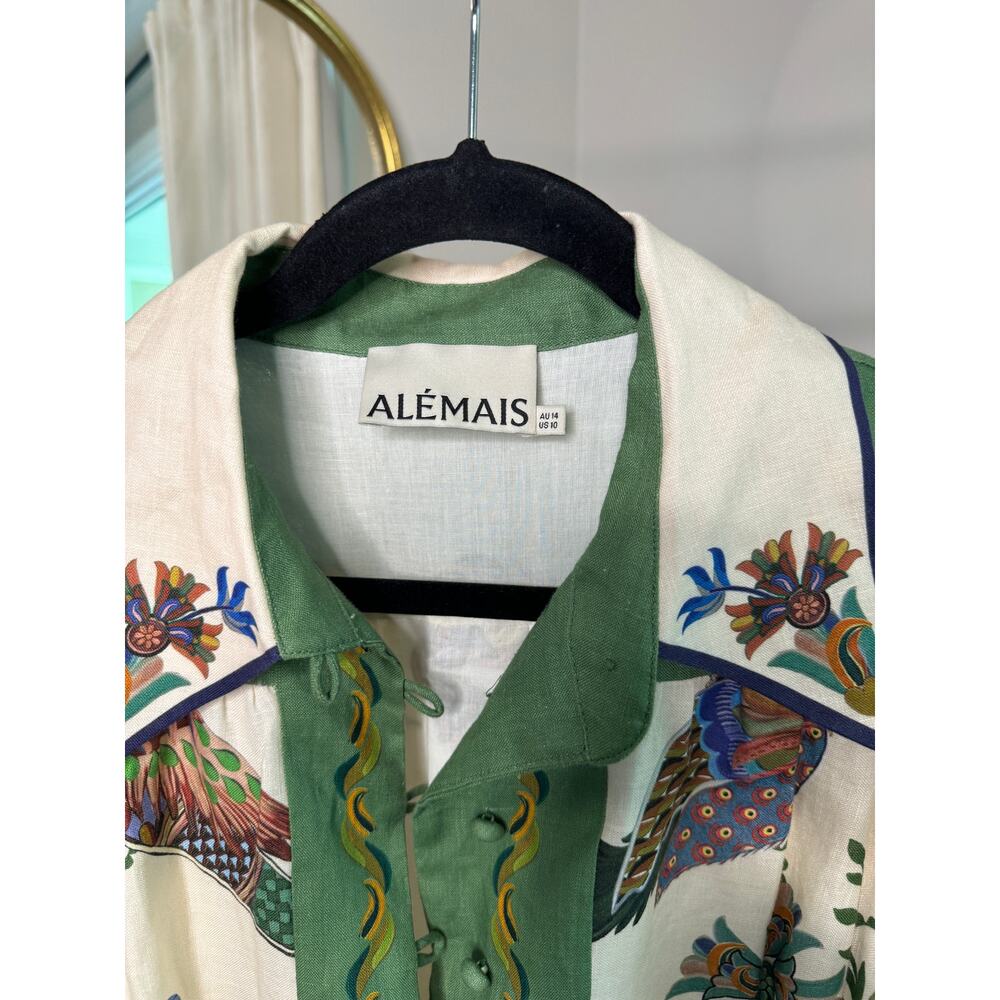 Alemais Green and Cream Floral Mini Dress - Picture 3 of 7